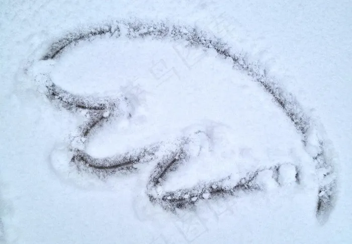 雪地画图片