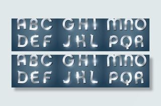 星光剪纸字母矢量素材