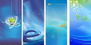 蓝色底图 科技展板矢量素材