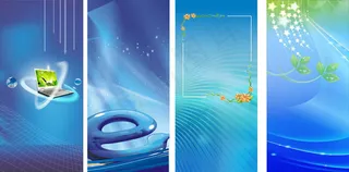 蓝色底图 科技展板矢量素材