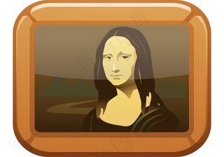 Mona丽莎绘画艺术的图标”