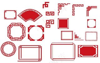 中式边框花纹矢量素材免费下载