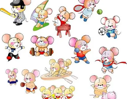 可爱卡通矢量老鼠图片