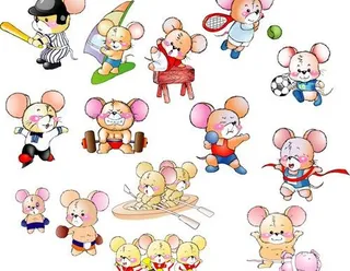可爱卡通矢量老鼠图片