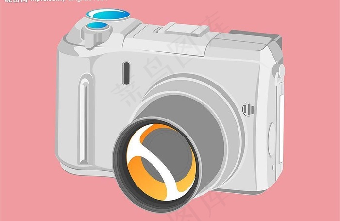 矢量手绘数码相机图片