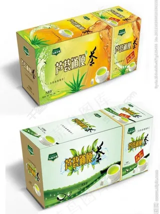 芦荟通便茶两款 (平面图)图片