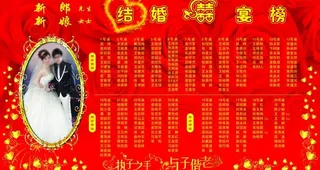 结婚喜宴榜图片