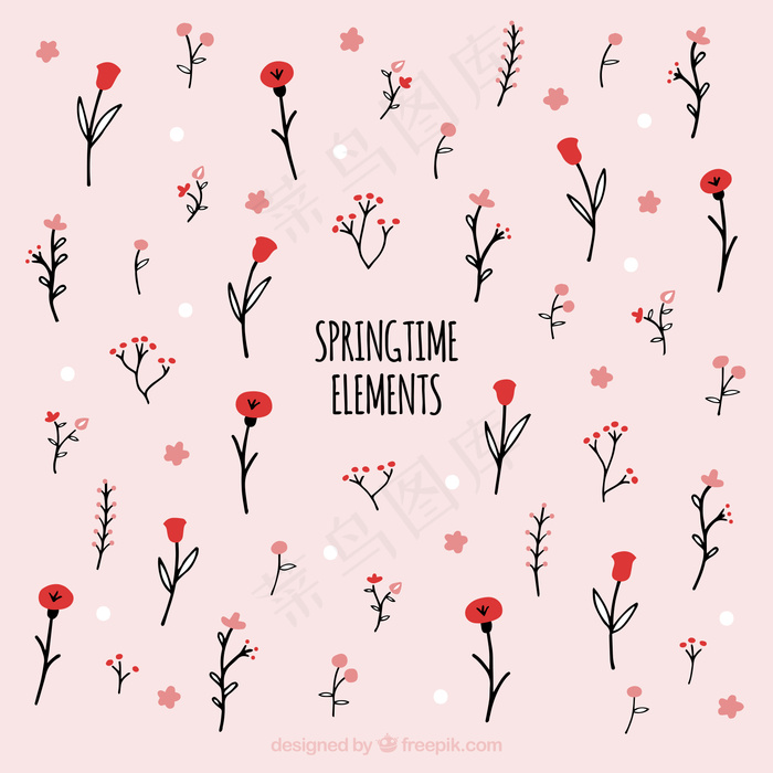 花的春天的元素