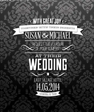 婚礼请柬背景图片