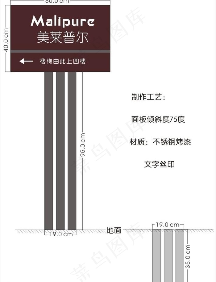 导视牌 指示牌 路牌图片cdr矢量模版下载