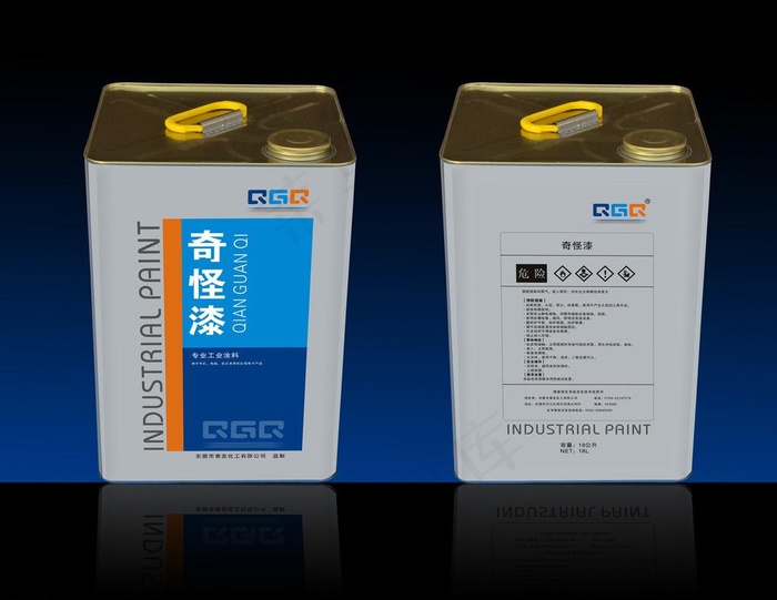 化工油漆涂料桶类设计cdr矢量模版下载