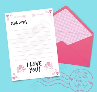 空白情书设计矢量