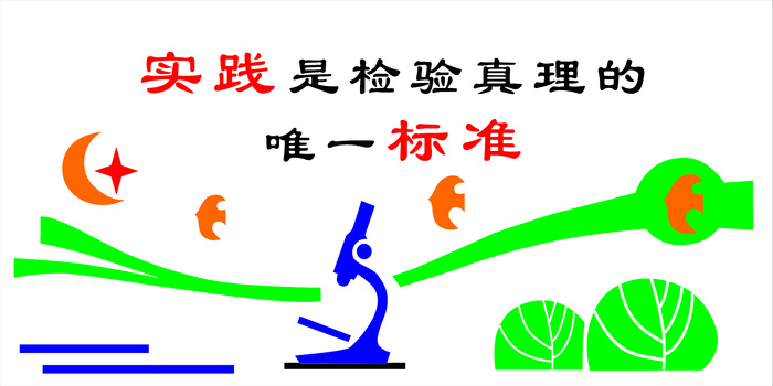 实践是检验真理学校文化标语cdr矢量模版下载