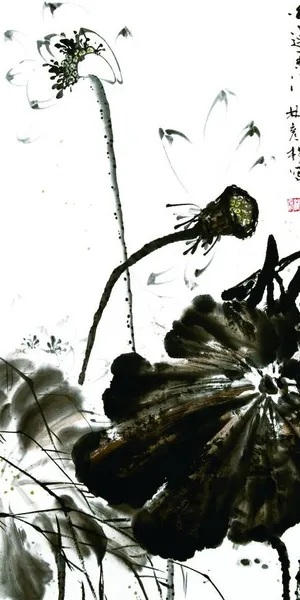 美术绘画莲花图片 美术绘画莲花图片