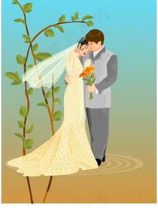 矢量婚礼人物161