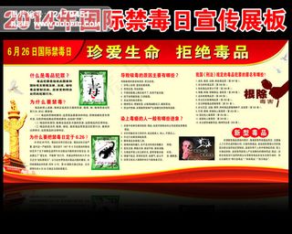 珍爱生命拒绝毒品展板