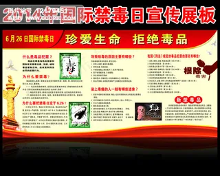 珍爱生命拒绝毒品展板