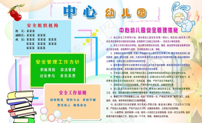 幼儿园 橱窗 展板 写真图片(7087X4724(DPI:100))psd模版下载