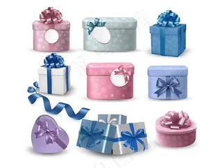 礼盒包装矢量素材