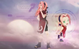 Q版小樱背景图片下载