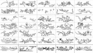 花儿线条图图片
