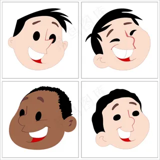 孩子们的脸向量