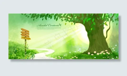 春天彩虹户外风景绿色