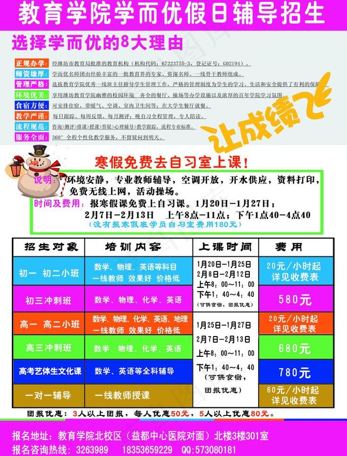 培训班招生图片psd模版下载