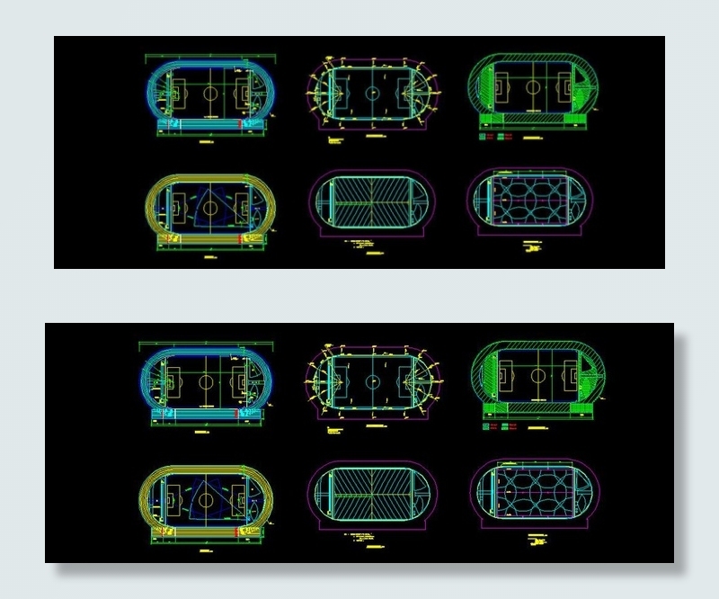 足球场施工图图片