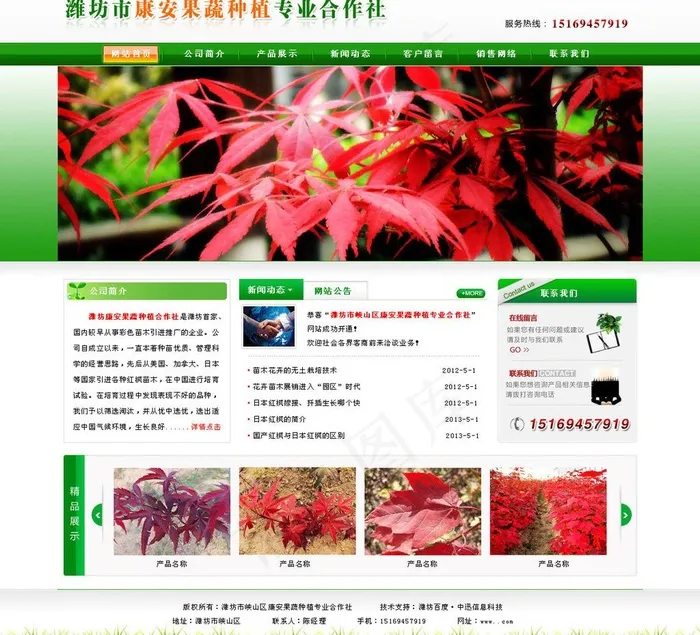 康安果蔬种植专业合作图片psd模版下载