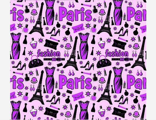 巴黎时尚拼图矢量图设计