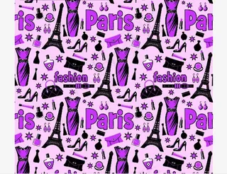 巴黎时尚拼图矢量图设计