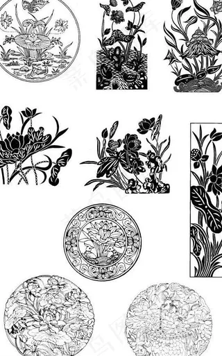 植物 花纹 花 兰花 荷花图片