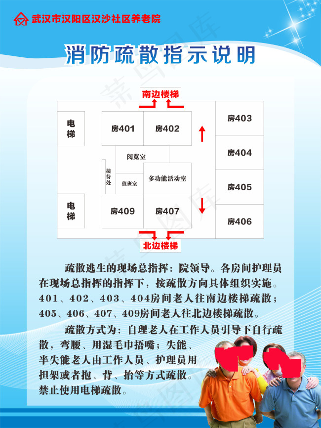 灭火消防应急指示说明展板cdr矢量模版下载