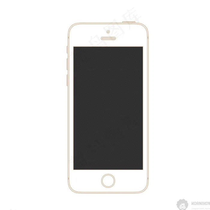 iphone5S线形素材模版图片psd模版下载