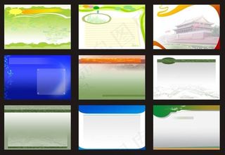 简单风格展板背景矢量素材