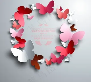 剪纸蝴蝶矢量设计素材4