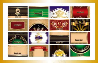 华丽名片卡片设计矢量素材