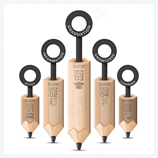 圆圈和铅笔图片