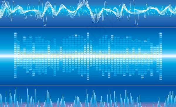 动感音频波光矢量素材二