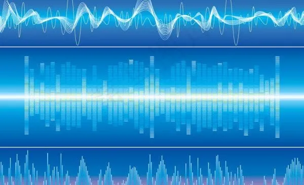 动感音频波光矢量素材二eps,ai矢量模版下载