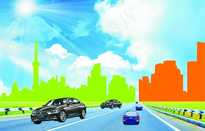 城市图片cdr矢量模版下载