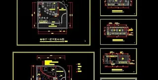 CAD咖啡厅（含目录，7张图纸）