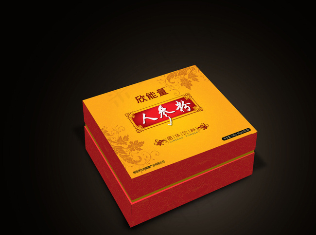 人参粉包装盒 外包装 人参图片ai矢量模版下载