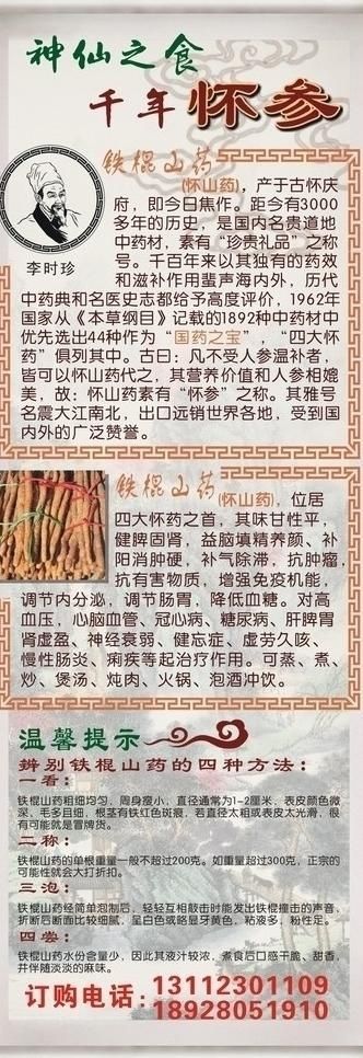 神仙之食千年怀参x展架图片cdr矢量模版下载