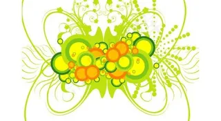 绿色时尚花纹矢量图06