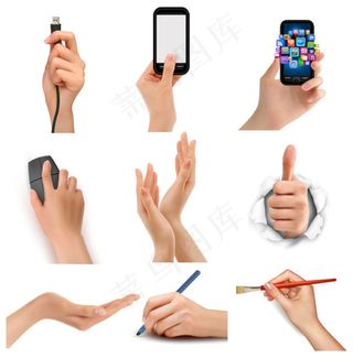 9款精美手势设计矢量素材