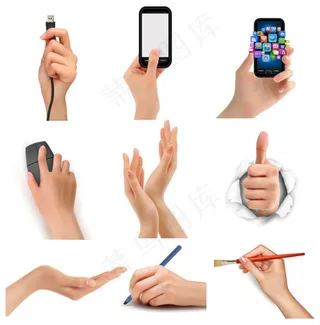 9款精美手势设计矢量素材