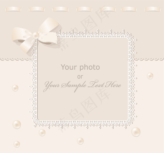 矢量婚庆淡雅卡片背景