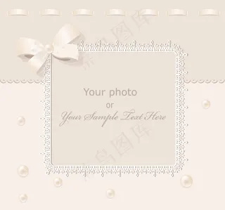 矢量婚庆淡雅卡片背景